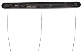 Závesná lampa čierna s mocha farbou vrátane LED 3-stupňové stmievanie 3-svetlá Easylift - Witch