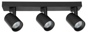 Bodové svietidlo VOLF 3xGU10/10W/230V čierna