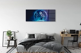 Obraz plexi Space žena moon 120x60 cm