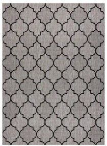 Koberec SIZAL FLOORLUX 20607 marokánsky - strieborný / čierny