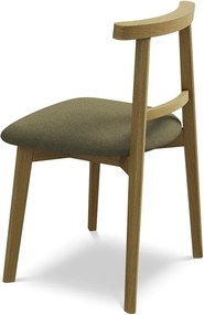 Zelená jedálenská stolička z masívneho dreva Ohelo – Makamii