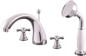 Slezák - RAV Vaňová batéria 4-otvorová MORAVA RETRO - MK169.xS, Chróm SLEZÁK RAV-Pripojovacie hadičky - závit: 1/2"