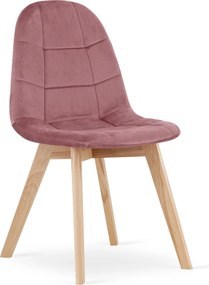 AKCIA Tmavoružová zamatová jedálenská stolička BORA II. akosť