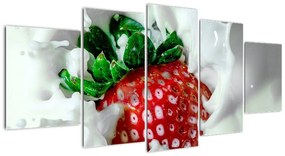 Obraz jahody v jogurte