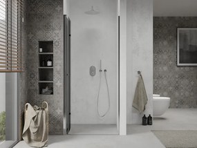 Mexen Lima, skladacie sprchové dvere do otvoru 100 x 190 cm, 6mm šedé sklo, chrómový profil, 856-100-000-01-40