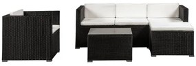 InternetovaZahrada - Záhradný ratanový set Punta Cana L čierny