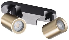 Kanlux 38961 - Bodové svietidlo LAURIN 2xGU10/10W/230V mosadz/čierna