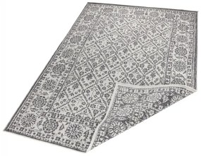 NORTHRUGS - Hanse Home koberce Kusový koberec Twin-Wendeteppiche 103116 grau creme – na von aj na doma - 80x350 cm