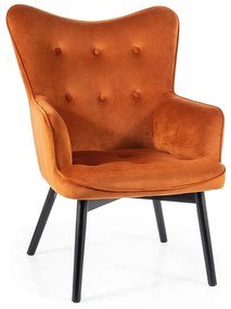 Kreslo Camden Velvet, oranžová