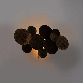 Art Deco nástenná lampa starožitné zlato 71 cm - Kelly