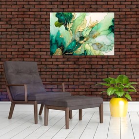 Obraz - Zelená abstrakcia (90x60 cm)