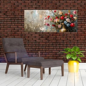 Obraz - Váza kvetov (120x50 cm)