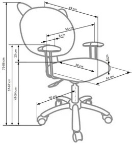 Kancelárska stolička CAT ružová