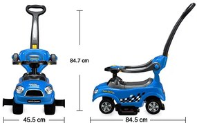 Wellhox Detské odrážadlo s rukoväťou 3v1 - modré