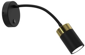 Flexibilná lampička JOKER 1xGU10/8W/230V čierna/zlatá