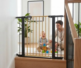 Bezpečnostná zábrana GUARDY 104 s rozšírením, čierna / prírodná