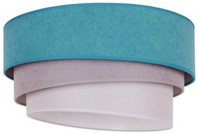 Duolla - Stropné svietidlo TRIO 1xE27/15W/230V pr. 45 cm tyrkysová/šedá/biela 84144
