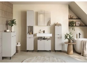 Krémová vysoká kúpeľňová skrinka 60x97 cm Arcena – Germania