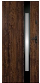 Dvere vchodové Temida S68 90P ořech