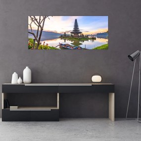 Obraz - Chrám Pura Bratan (120x50 cm)
