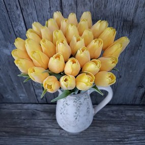 Tulipán umelý žltý 43cm, cena za jeden kus