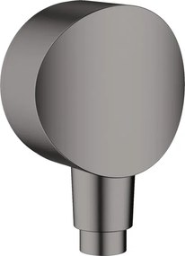 Hansgrohe FixFit S, nástenné kolienko so spätným ventilom, kartáčovaný čierny chróm, HAN-26453340