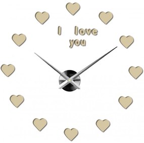 Moderné nalepovacie nástenné hodiny | 3D hodiny 12P014-Wanduhr HEU-