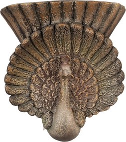 Planter 36x12x39 Cm Brown Ceramic Material Peacock - 36*12*39 cm