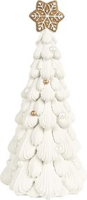 Biely cukrový stromček s perníkovou hviezdou - 13*26 cm