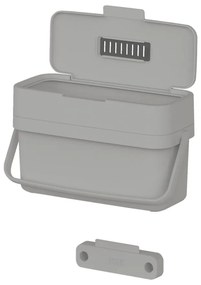 Sivá nádoba na kompostovateľný odpad 4 l Duo – Joseph Joseph