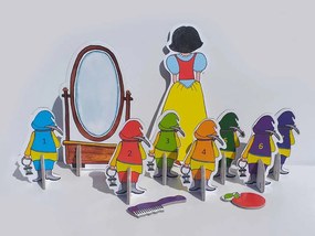MARIONETINO Bábky a kulisy k rozprávke Snehulienka a sedem trpaslíkov