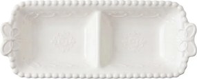 Biela porcelánová mištička s motýlikmi Butterfly - 17*7*3 cm