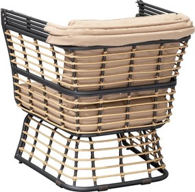 Béžové kovové záhradné kreslo Paros – Garden Pleasure