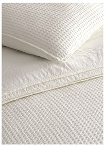 Biele obliečky na jednolôžko z bavlny Renforcé 140x200 cm Waffle Striped – Mila Home Luxury