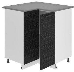 Kuchynská skrinka Belini Premium Full Version spodná rohová 90 cm eben kráľovský s pracovnou doskou