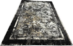 HU Viacfarebný moderný koberec Glamour 23348-Siyach Rozmer: 80x150 cm