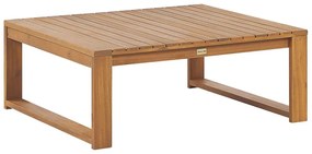 Záhradný stolík z certifikovaného akáciového dreva 90 x 75 cm svetlé drevo TIMOR II Beliani