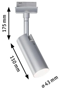 Paulmann URail Tubo bodové LED svetlo, matný chróm