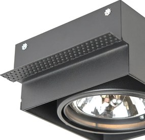 Zástenné bodové svetlo čierne AR111 sklápateľné a otočné bez rámu - Oneon