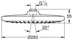 GROHE 26815000 - hlavová sprcha VITALIO START Ø 250 mm, lesklý chróm