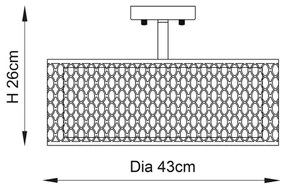 Endon 81966 - Prisadený luster CORDERO 3xE27/10W/230V matný chróm