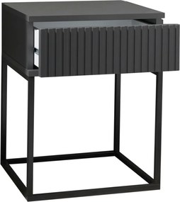 Nočný stolík s 1 zásuvkou Marle, grafitový