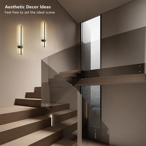 Brilagi - LED vonkajšie nástenné svietidlo AURA LED/12W/230V 4000K IP54 čierne