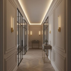 Toolight Toolight, LED nástenné svietidlo 4W, 4000K, 500lm, APP1799-W, zlatá lesklá, OSW-08981