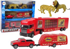 Lean Toys Sada cirkusových vozidiel so zvieratkami