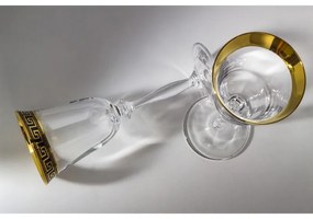 BOHEMIA ANGELA VERSO GOLD POHÁR NA VÍNO 185 ML SADA 6 KS