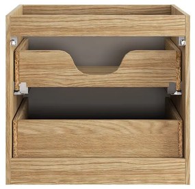 Závěsná skříňka pod umyvadlo Ocean 60 cm dub olejovaný/béžová