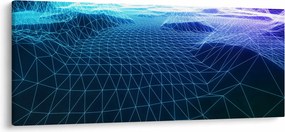 Obraz - Hory v počítačovom modeli (120x50 cm)