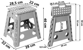 Skladacia stolička AMIGO sivá veľkosť L