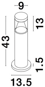 Vonkajšie LED lampa Rock B 9 čierne